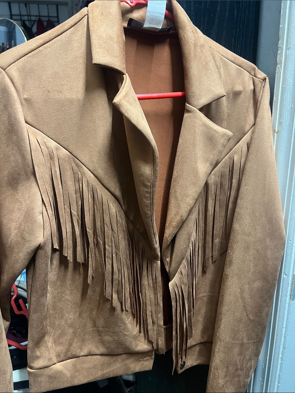 Women’s Brown Fringe Suede Jacket - Classic Western  never worn. Runs medium